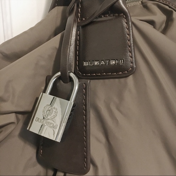 Bugatchi Nylon Leather Weekender Duffle Lock Keys - Picture 2 of 7